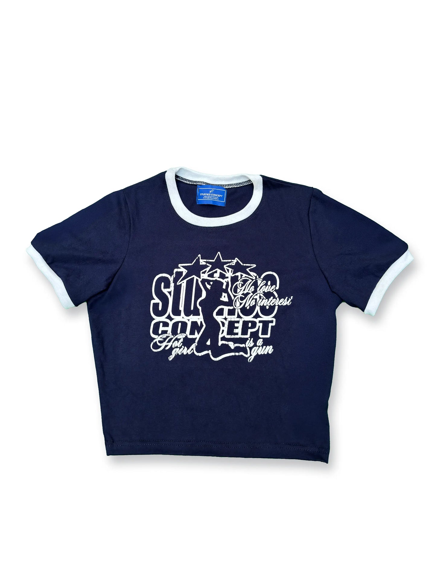 Hot Girls Baby Tee Navy Blue
