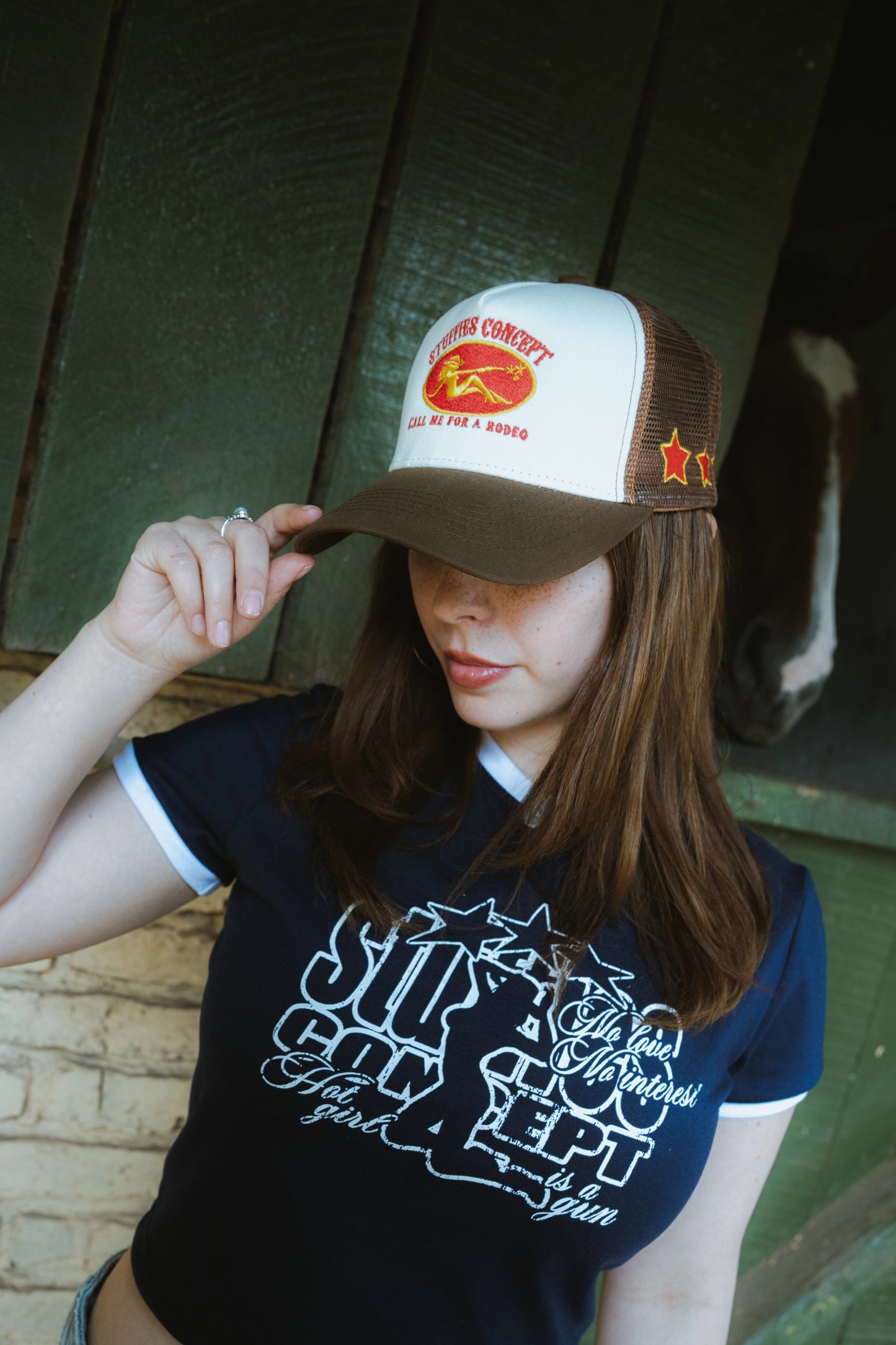Hot Girls Baby Tee Navy Blue