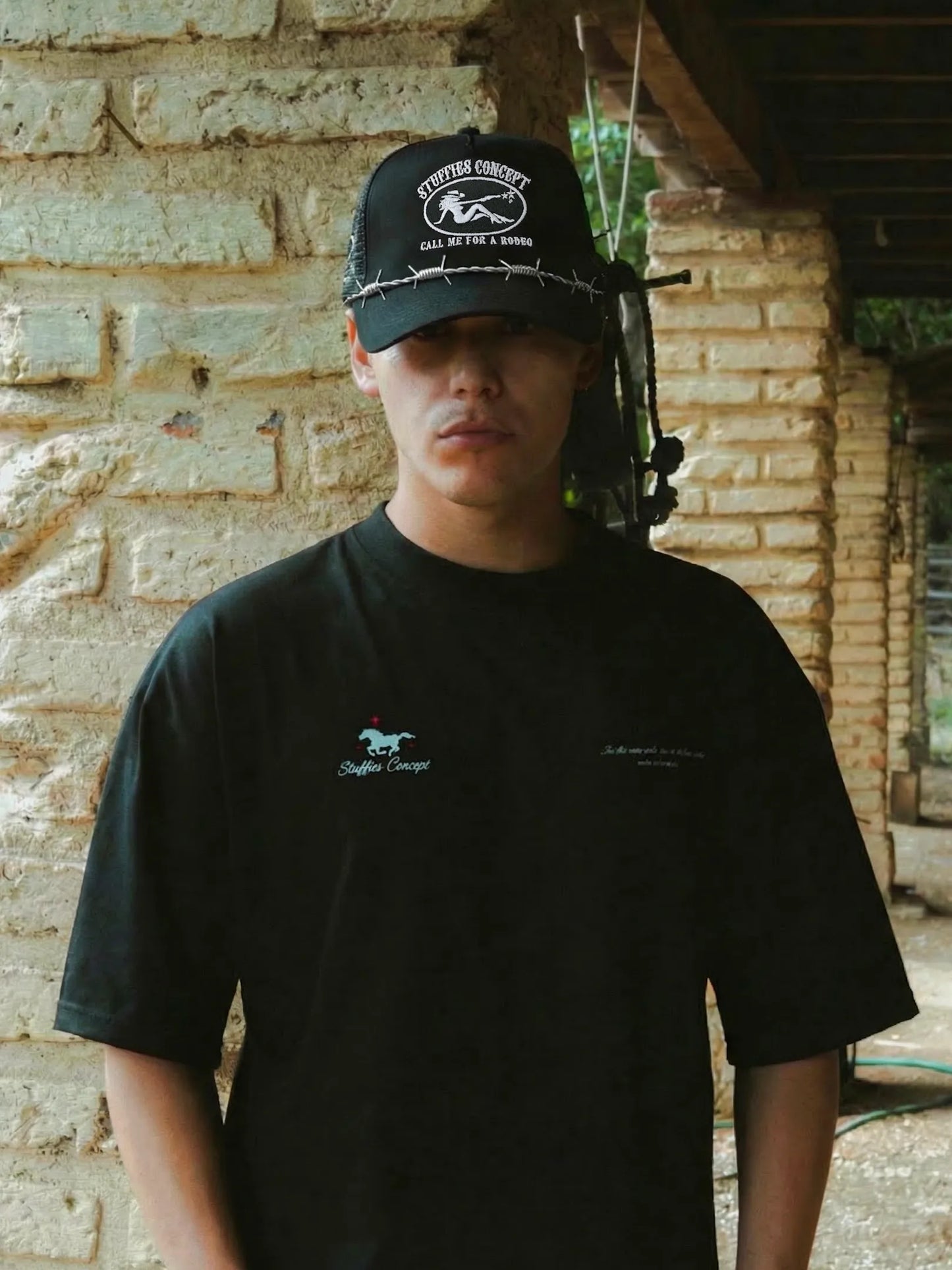 Three Stars Trucker Hat Black